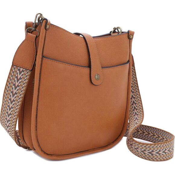 Chelsea Faux Leather Concealed Carry Crossbody Bag Tan Stylish Secure - Picture 1 of 6
